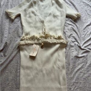 For Love and Lemons White Skirt and Cardigan Set . Can ship June 6th-15